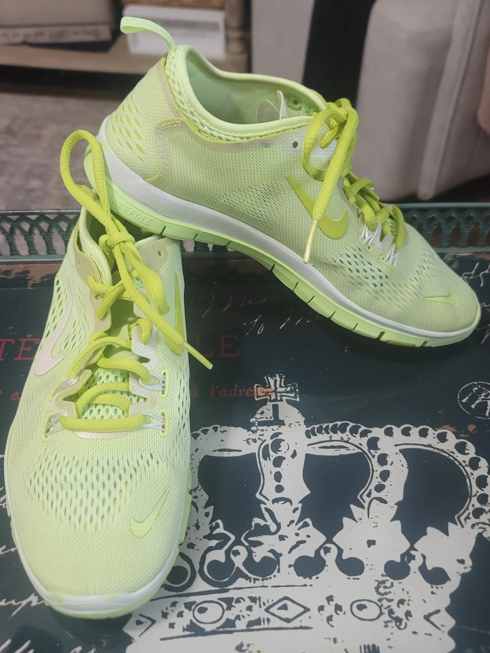 Nike Free 5.0  Women’s Neon Yellow Lace-Up Training Sneakers